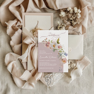 Invitación Little Wilflower Boho Baby Shower