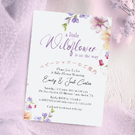 Invitación Little Wilflower Girl Shower Spring Meadow
