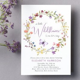 Invitación Little Wilflower Watercolor Bebé Shower