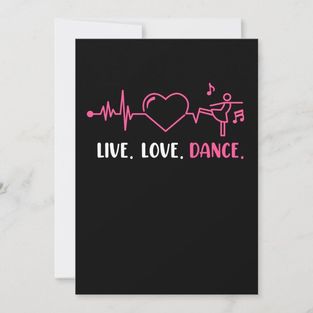 Invitación Live Love Dance Bailers Dancing Day Graphic (Anverso)