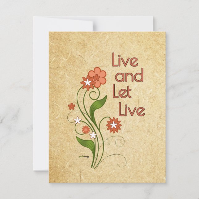 Invitación Live y Let Live (programas de 12 pasos) (Anverso)