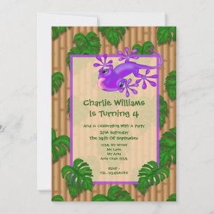 Invitación Lizard Birthday Party