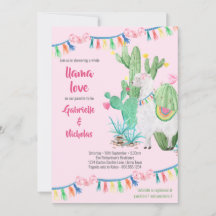 Llama amor a la llamada rosa de Baby Shower