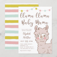 Llama bebé mamá género ducha neutral