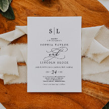 Llamada Caligrafía | Bodas de Monograma Floreado