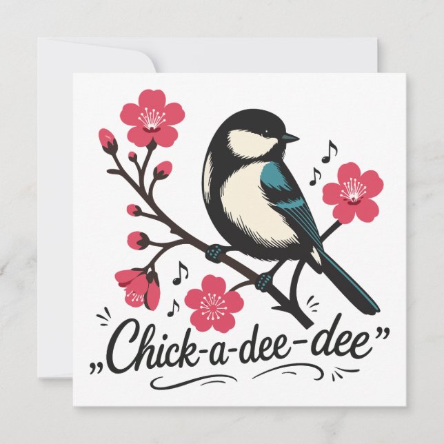 Invitación Llamada de ave carbonero chick-a-dee-dee-dee (Anverso)