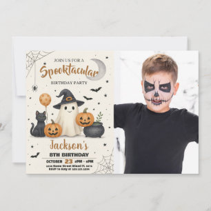 Invitación Llamada de Fiesta fantasma y calabaza para niños