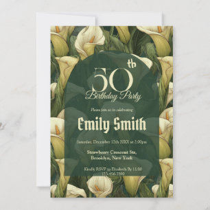 Invitación Llamadas de lirios boho encanto hito cumpleaños