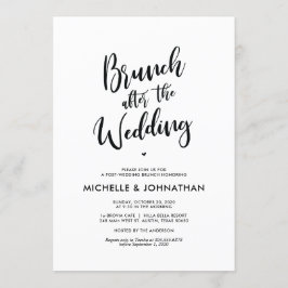 Invitación Llamadas del Boda Brunch de Caligrafía Perfecta