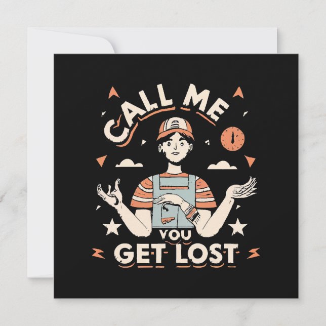 Invitación llámame si te pierdes (Anverso)