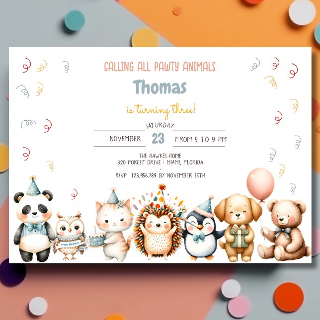 Invitación Llamando a la fiesta de cumpleaños de todos los an (Subido por el creador)