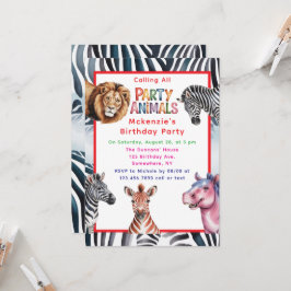 Invitación Llamando a la fiesta de cumpleaños de todos los Fi