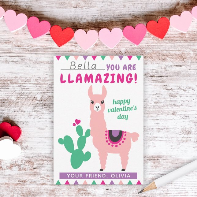 Invitación Llamando a San Valentín de Chicas de Llama Rosa (Subido por el creador)