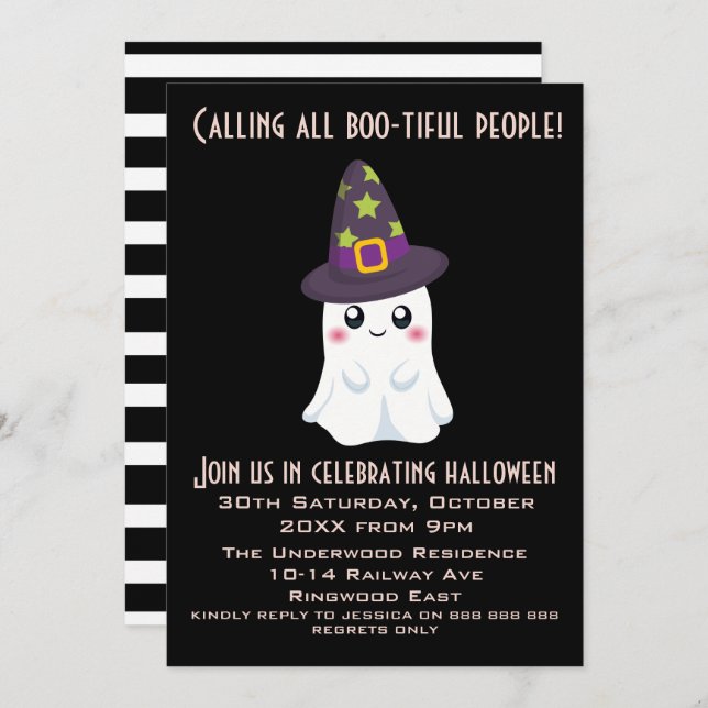 INVITACIÓN LLAMANDO A TODAS LAS PERSONAS BOOTIFULES (Anverso / Reverso)