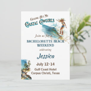 Invitación Llamando a todas mis vacas costeras Bachelorette P