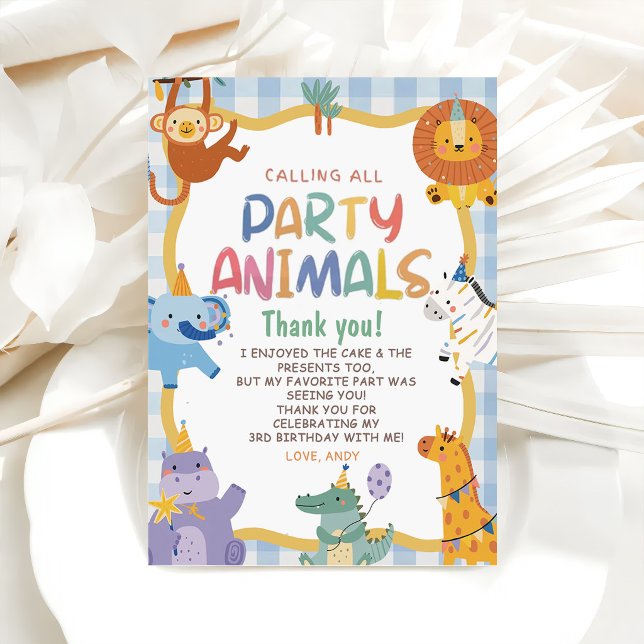 Invitación Llamando a todos los animales de fiesta Cumpleaños (Subido por el creador)