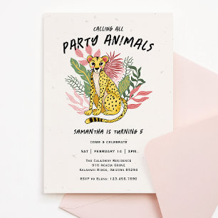 Invitación Llamando a todos los animales de fiesta Cumpleaños