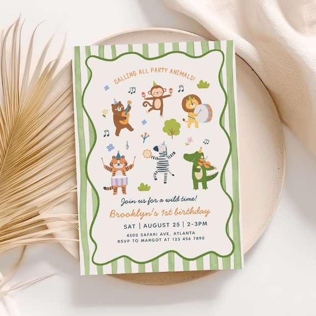 Invitación Llamando a todos los animales de fiesta Cumpleaños (Subido por el creador)