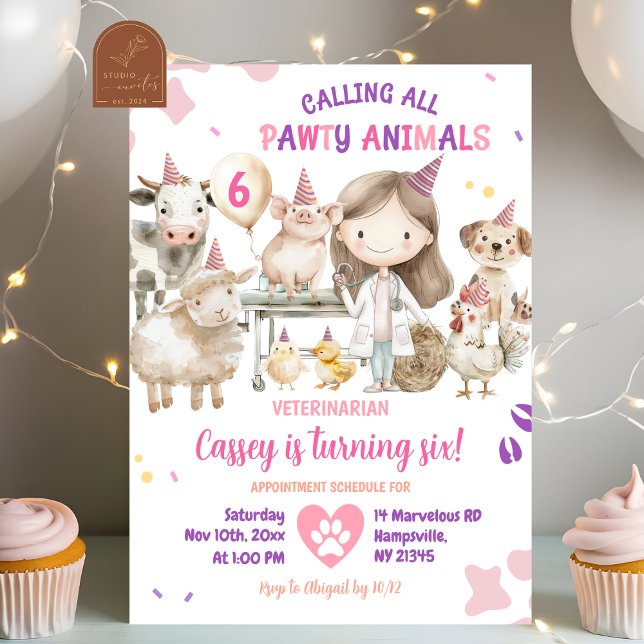 Invitación Llamando a todos los animales de granja cumpleaños (Subido por el creador)