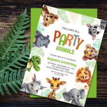 Llamando a todos los animales de la fiesta Cumplea