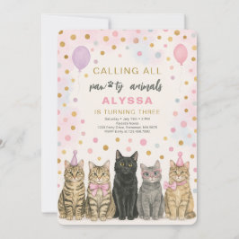 Invitación Llamando a todos los animales de la tribu Gatita F