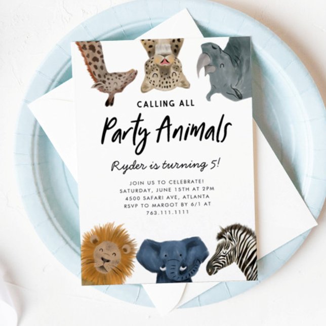 Invitación Llamando a todos los animales Fiestas al cumpleaño (Subido por el creador)
