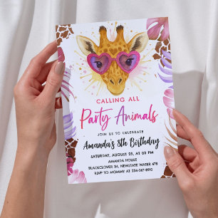 Invitación Llamando a todos los animales Fiestas - cumpleaños