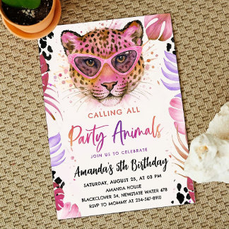 Invitación Llamando a todos los animales Fiestas - Cumpleaños