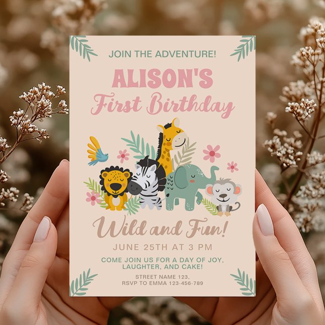 Invitación Llamando a todos los animales fiestas Cumpleaños,  (Subido por el creador)