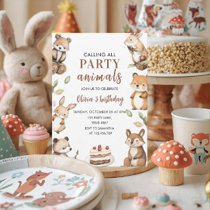 Invitación Llamando a todos los animales Fiestas Cumpleaños d