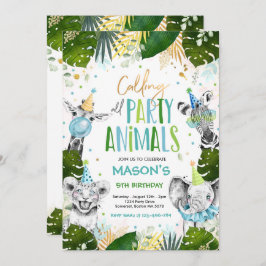Invitación Llamando a todos los animales Fiestas Cumpleaños S