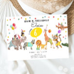 Invitación Llamando a todos los animales Fiestas Safari Boy C<br><div class="desc">Establezca el tono de su fiesta con estas elegantes invitaciones con un tema de Fiesta Animales.</div>