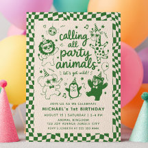 Llamando a todos los animales fiesteros Verde RETR