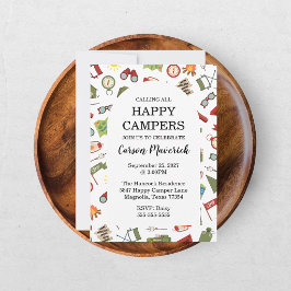 Invitación Llamando a Todos los Felices Campistas Cumpleaños 