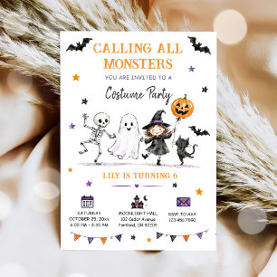 Invitación Llamando a todos los monstruos Fiesta de cumpleaño