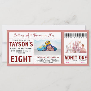 Invitación Llamar a todas las princesas castillo mágico 8 cum