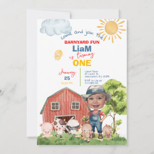 Invitación Llamar a todos los animales de granja Fiestas foto