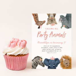 Invitación Llamar a todos los animales Fiestas al cumpleaños