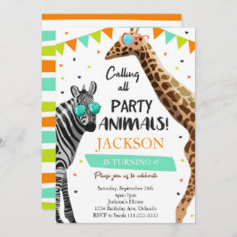 Invitación Llamar a todos los animales Fiestas Invitar a la j