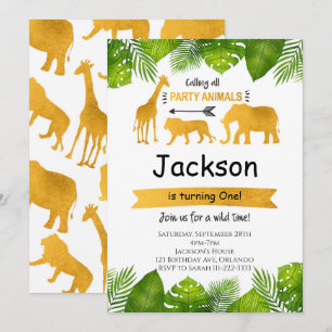 Invitación Llamar a todos los animales Fiestas Invitar al Saf