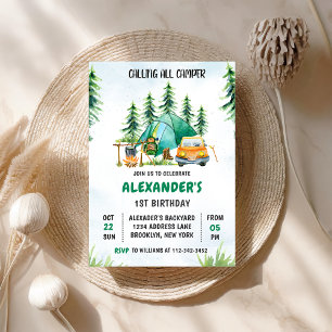 Invitación Llamar a todos los campistas Fiesta de campamento