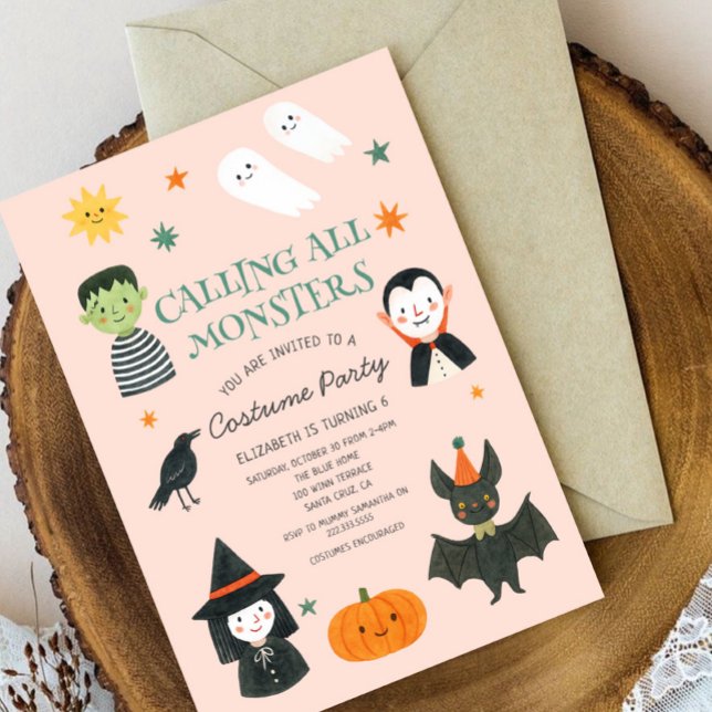 Invitación Llamar a todos los monstruos a celebrar el cumplea (Subido por el creador)