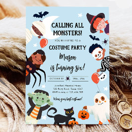 Invitación Llamar a todos los monstruos Costumbre de Hallowee