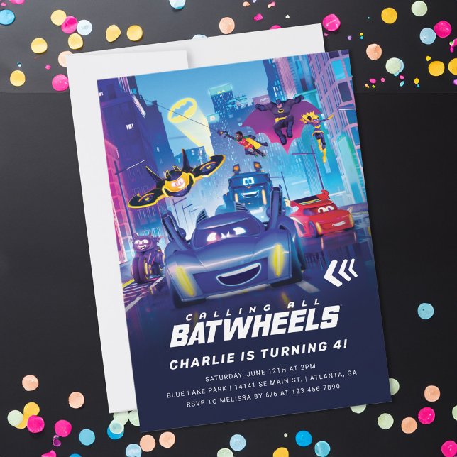 Invitación Llamar a todos los niños de Batllers™ Cumpleaños (Invitation on table)