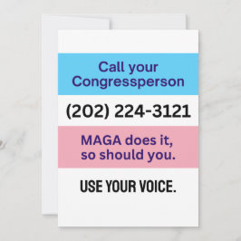 Invitación Llamar al Congreso MAGA hace Trans Ally