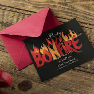Invitación Llamas De Fogata