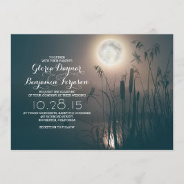 Invitación Llanta de dragón de luna llena y boda de hierba de