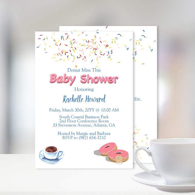 Invitación Llantos de Sprinkles para Baby Shower de Donut (Subido por el creador)