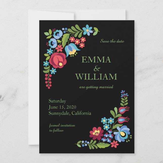 Invitación Llanura de Boda Rosa Roja Húngara Salven la tarjet (Anverso)