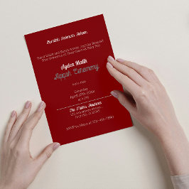 Invitación Llanura de color rojo retro, Aqiqah Baby Shower